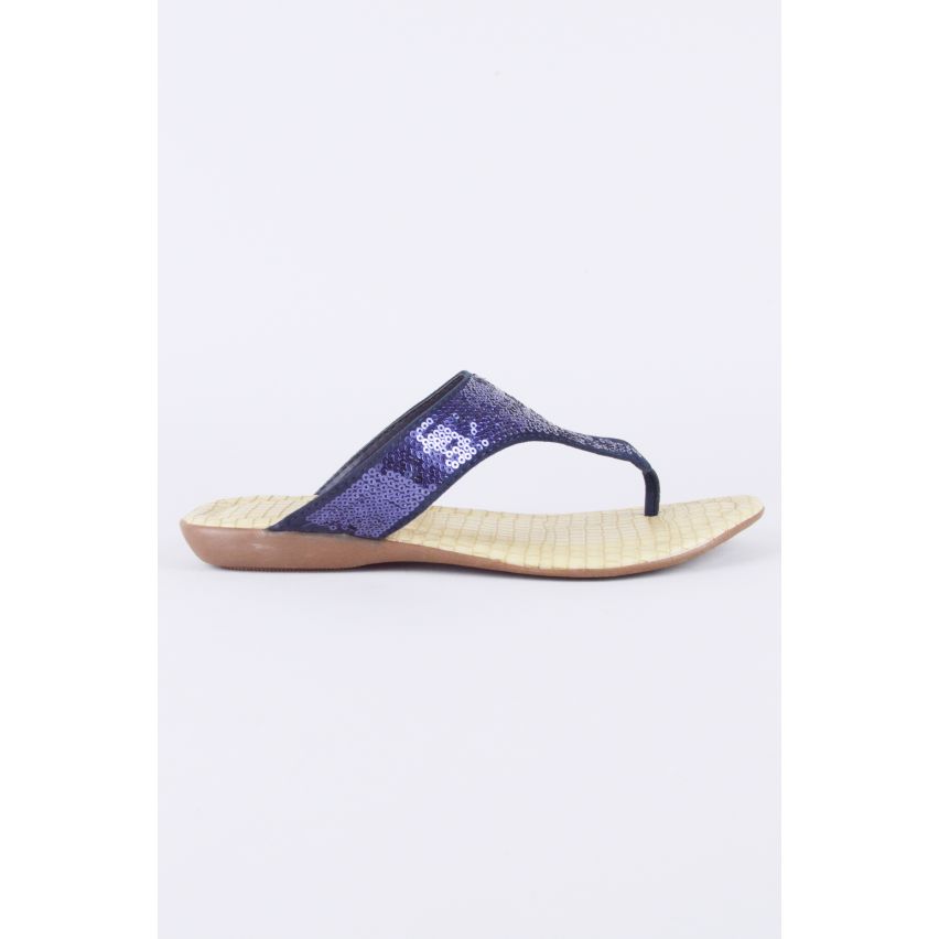 Lovemystyle blau ganzen Glitter Knöchel Flip Flop Sandalen
