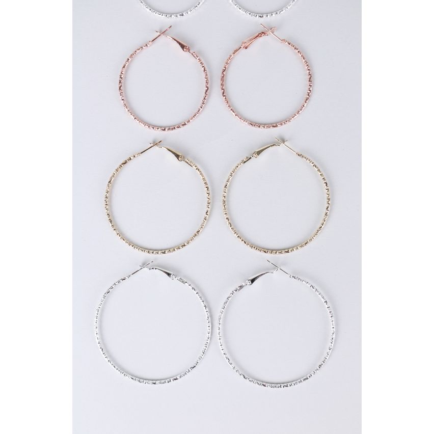 Aros de Lovemystyle Multi Pack de plata, oro y oro rosa