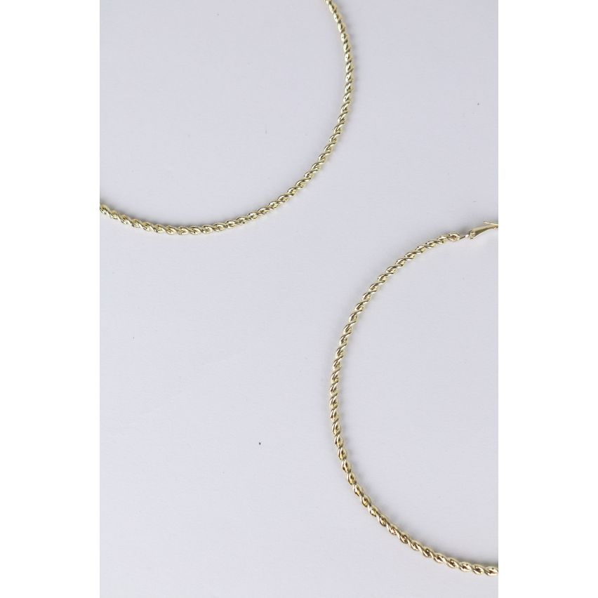 Lovemystyle überdimensioniert Twisted Gold Creolen