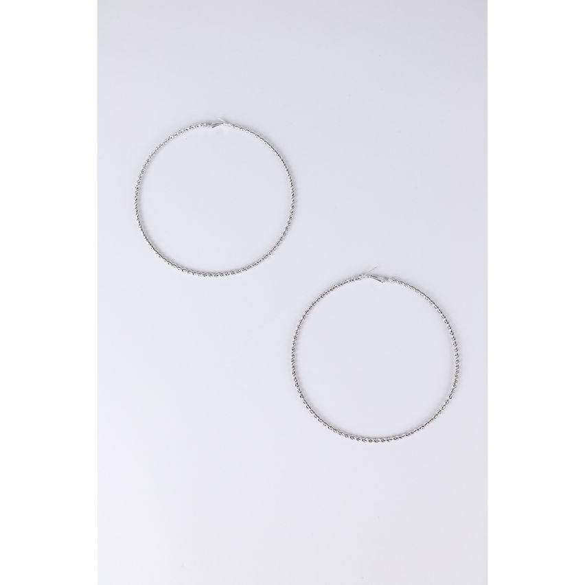 Lovemystyle Oversized zilver Twisted Hoop Earrings