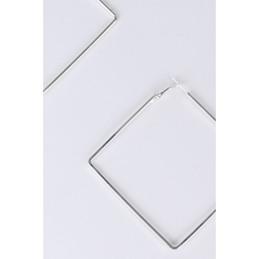 Lovemystyle überdimensioniert quadratische Creolen In Silber