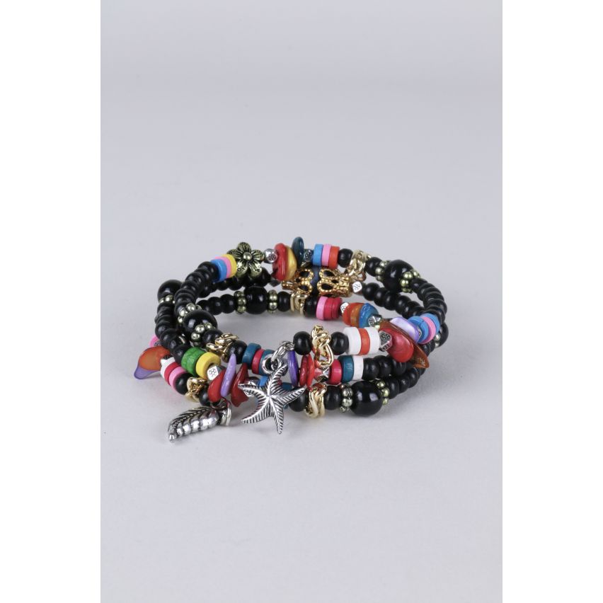 LMS amitié colorée Bracelet de breloques et de perles.