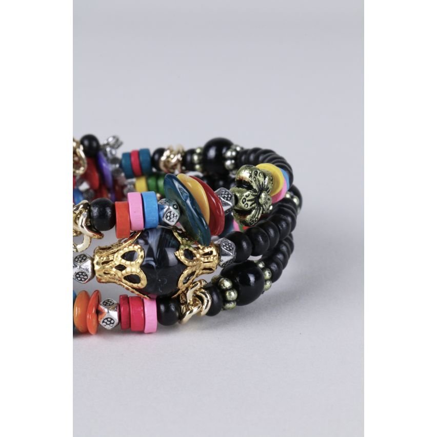 LMS amitié colorée Bracelet de breloques et de perles.