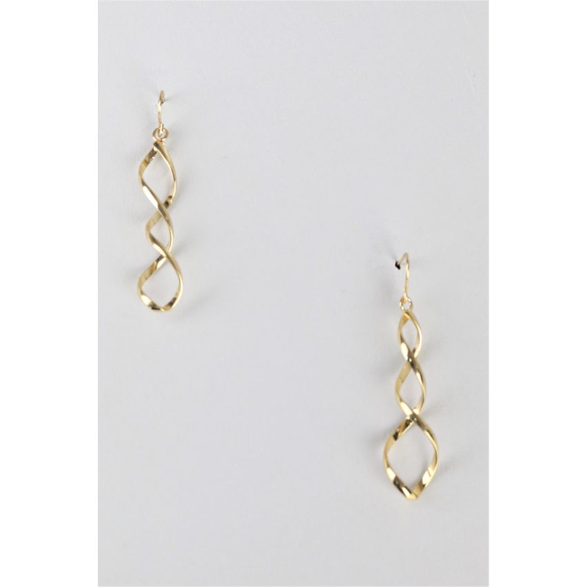 Lovemystyle Simple gouden spiraal Drop Oorbellen