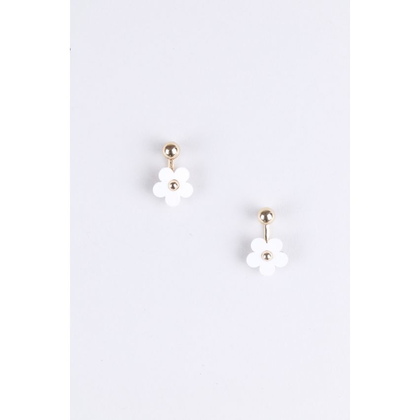 Lovemystyle weiße zarte Gänseblümchen Ohrstecker