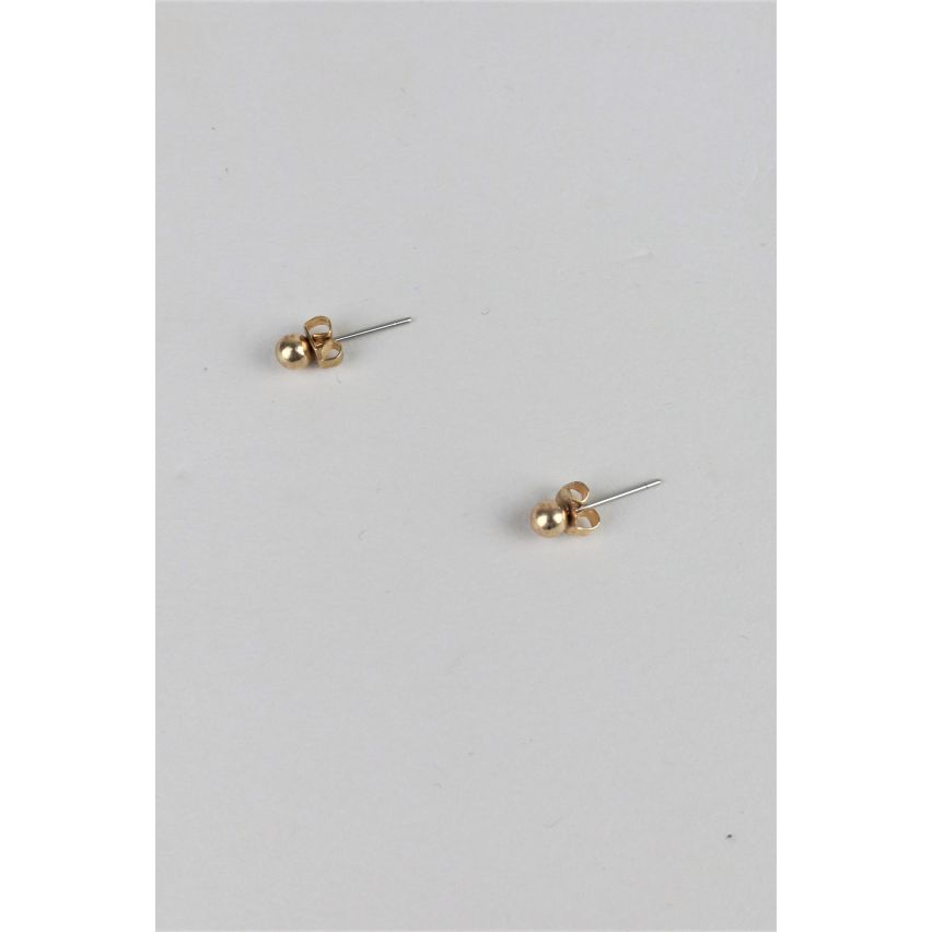 Lovemystyle Simple Small Ball Earrings In Gold