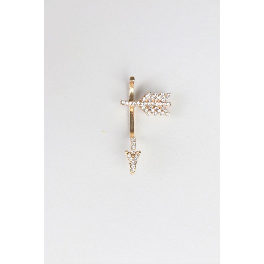 Lovemystyle Gold Earring With Diamante Arrow Design