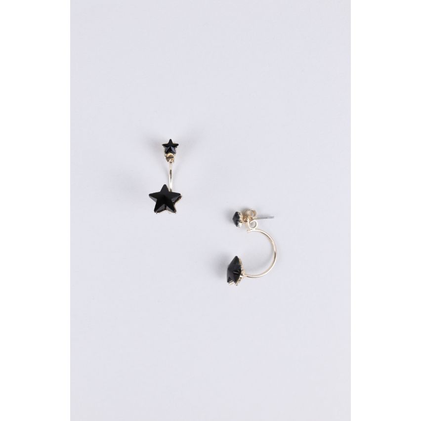 Boucles d’oreilles or Lovemystyle noir déroulant Star