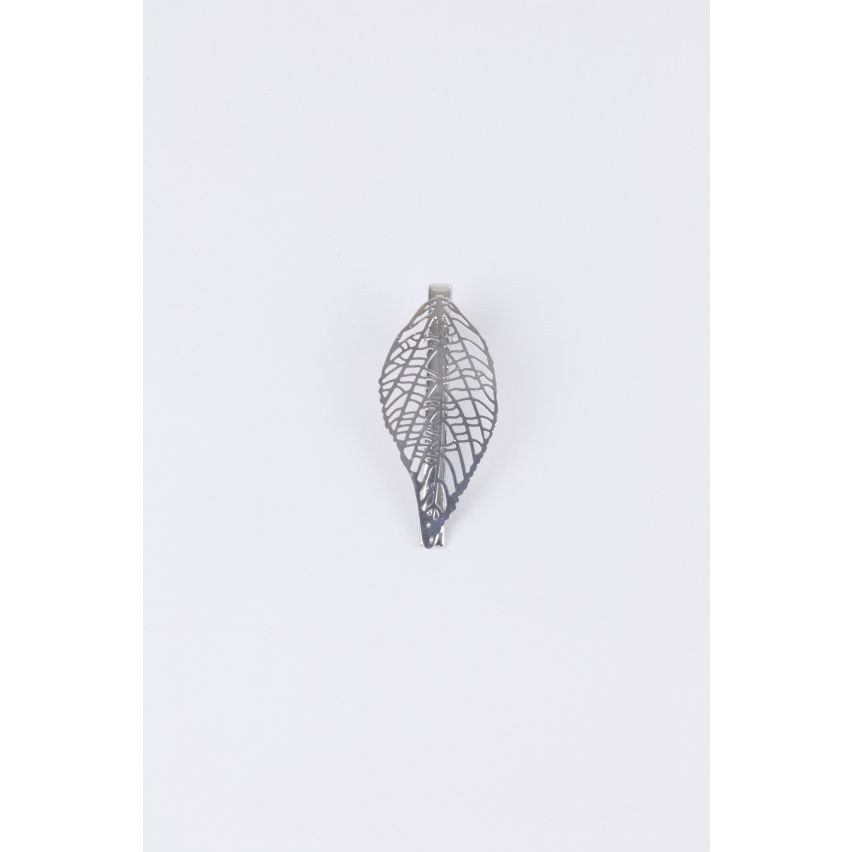 Lovemystyle Silver Feather Laser Cut pince à cheveux