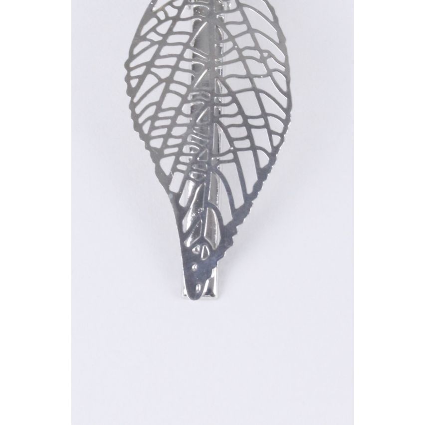 Lovemystyle Silver Feather Laser Cut pince à cheveux