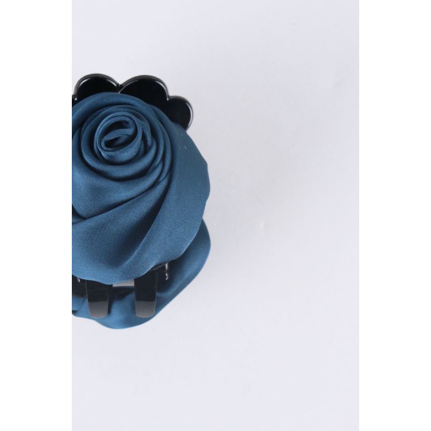 Lovemystyle Teal blauw Silk Rose gesp haar dia