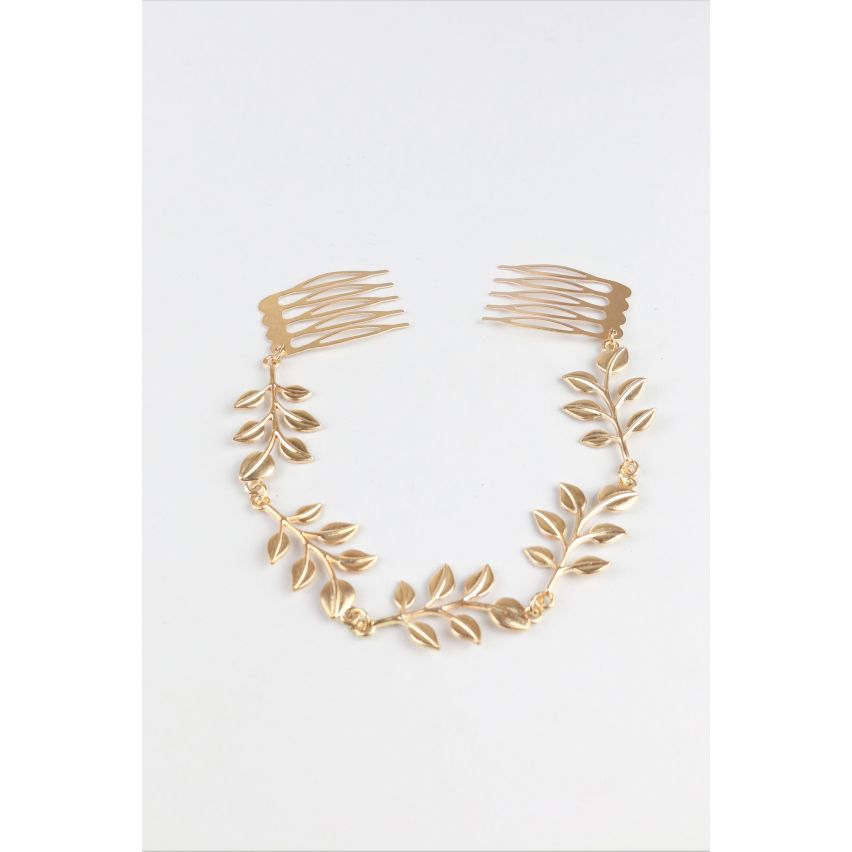 Lovemystyle komplizierte Gold Haar-Accessoire mit Blattgold Design