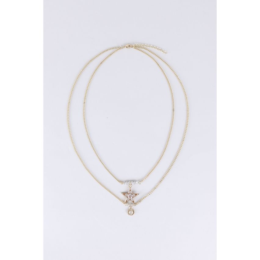 Lovemystyle goud dubbellaagse ketting met ster Design