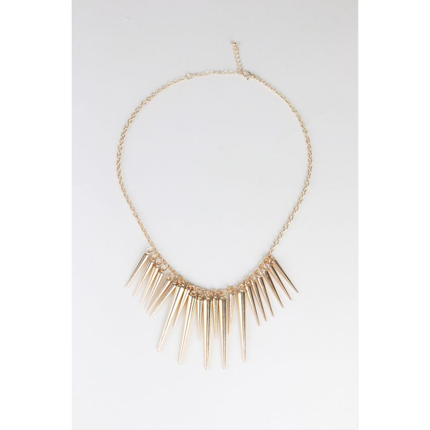 Picos de Lovemystyle de oro collar de cadena con colgante