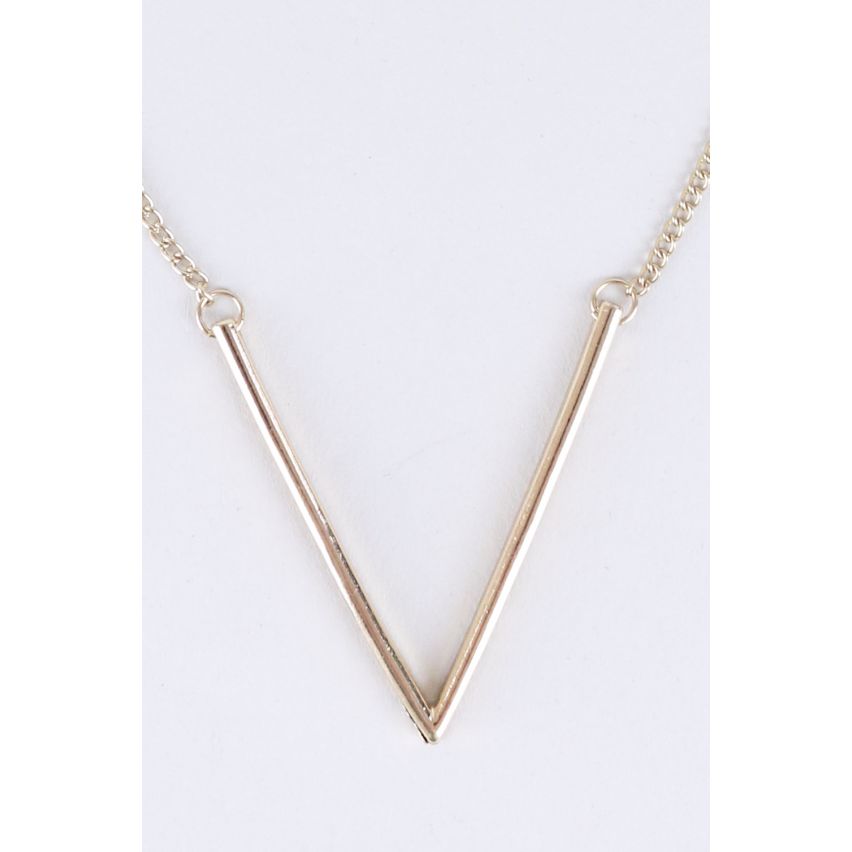 Lovemystyle goud Delicate Chain ketting met solide V Design