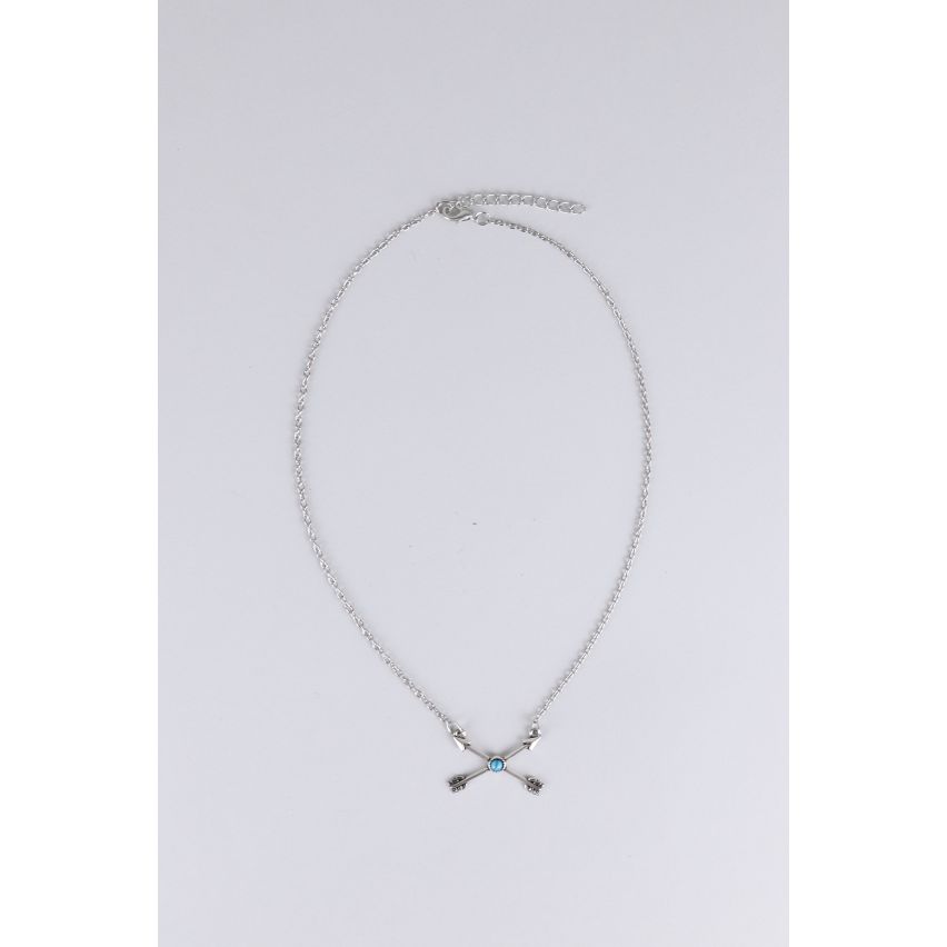 Lovemystyle argent Collier avec pendentif en Double flèche