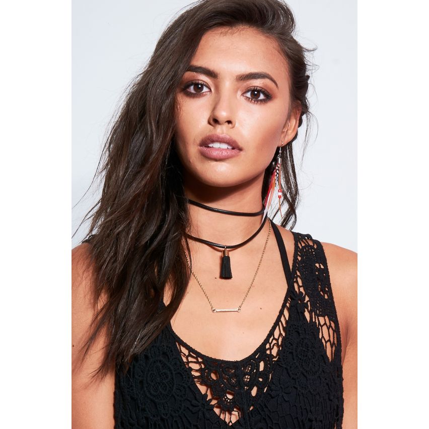 Lovemystyle Choker ketting met franje Detail