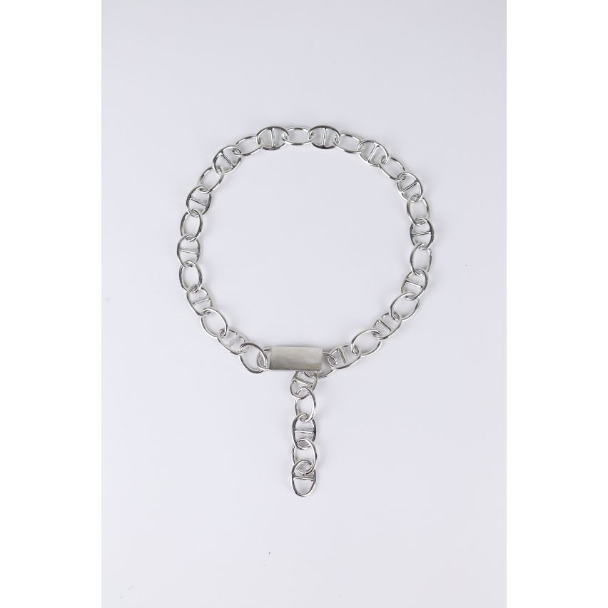 Lovemystyle Thick Chain Choker Necklace With Plunge Detail