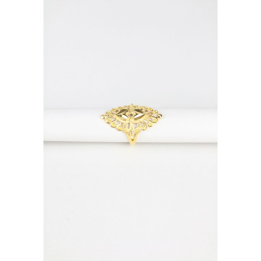 Lovemystyle guld uttalande Ring med filigran Design