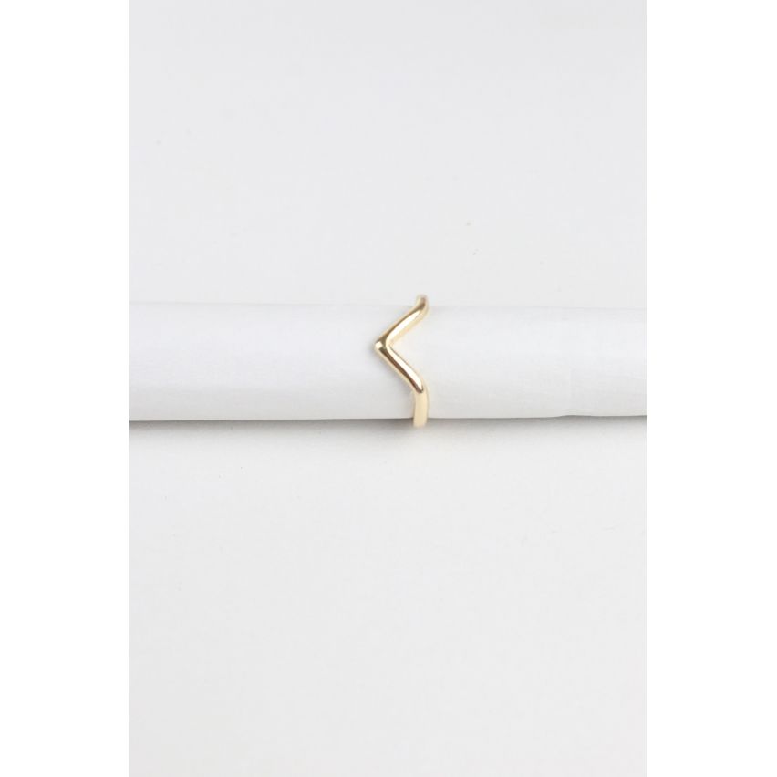 Lovemystyle eenvoudige geometrische Metallring In goud