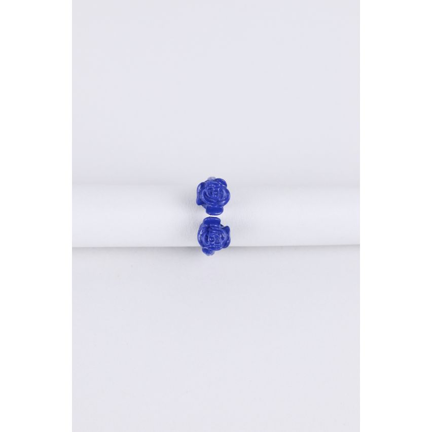 De voorgevormde Ring Lovemystyle Blue met roos zich verwaardigen