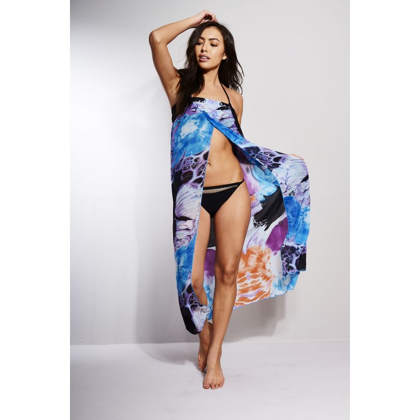 Lovemystyle gedruckt trägerlosen Tie zurück Sarong mit Kutte zurück