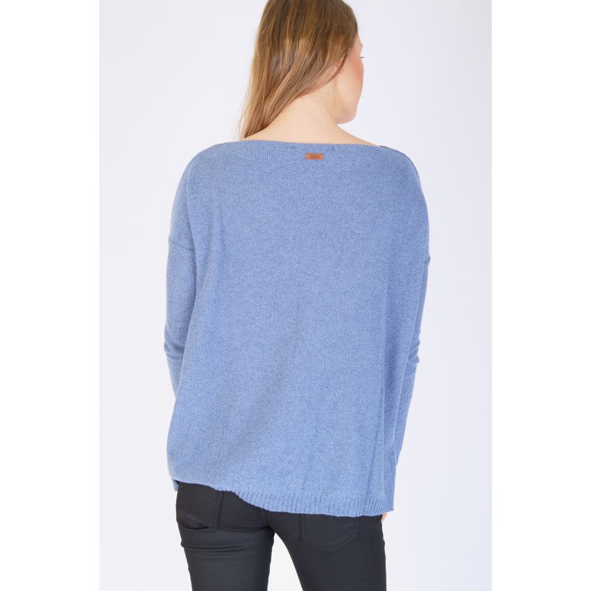 Friday's Project Gebreide blauwe lange mouwen trui met ontspannen Fit