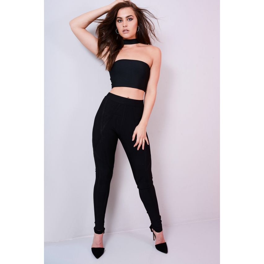 Lovemystyle schwarz Bandage Material Leggings