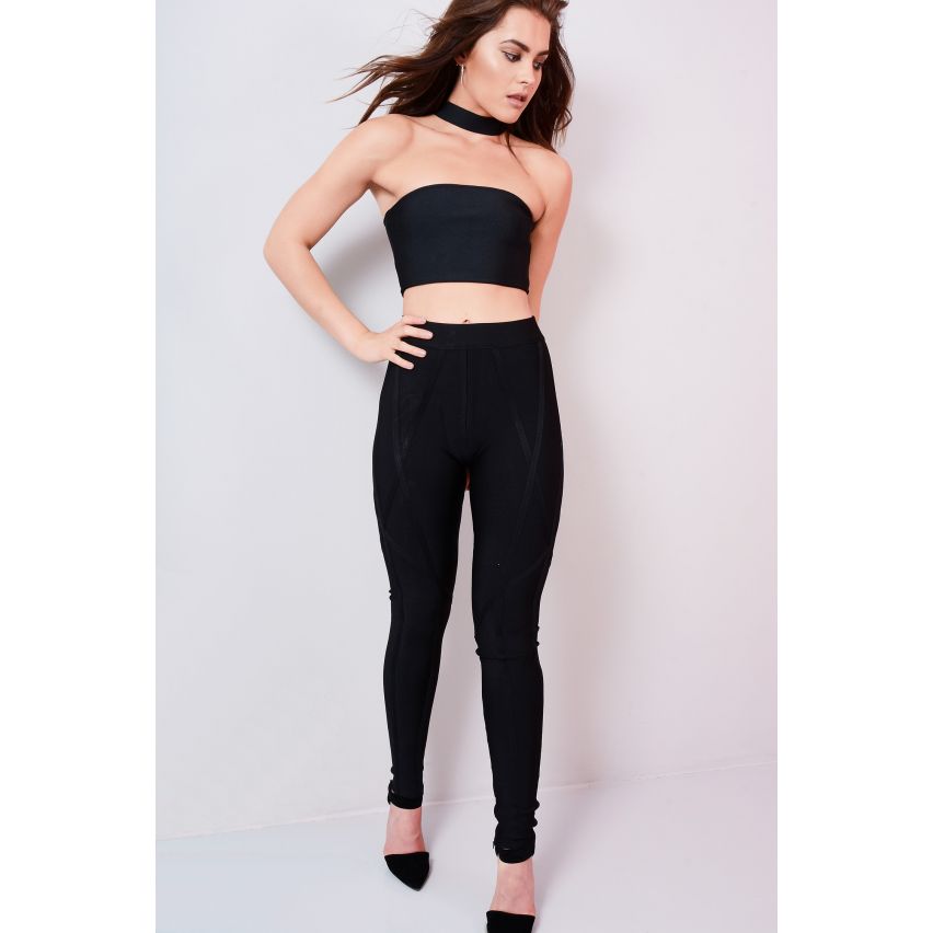 Lovemystyle schwarz Bandage Material Leggings