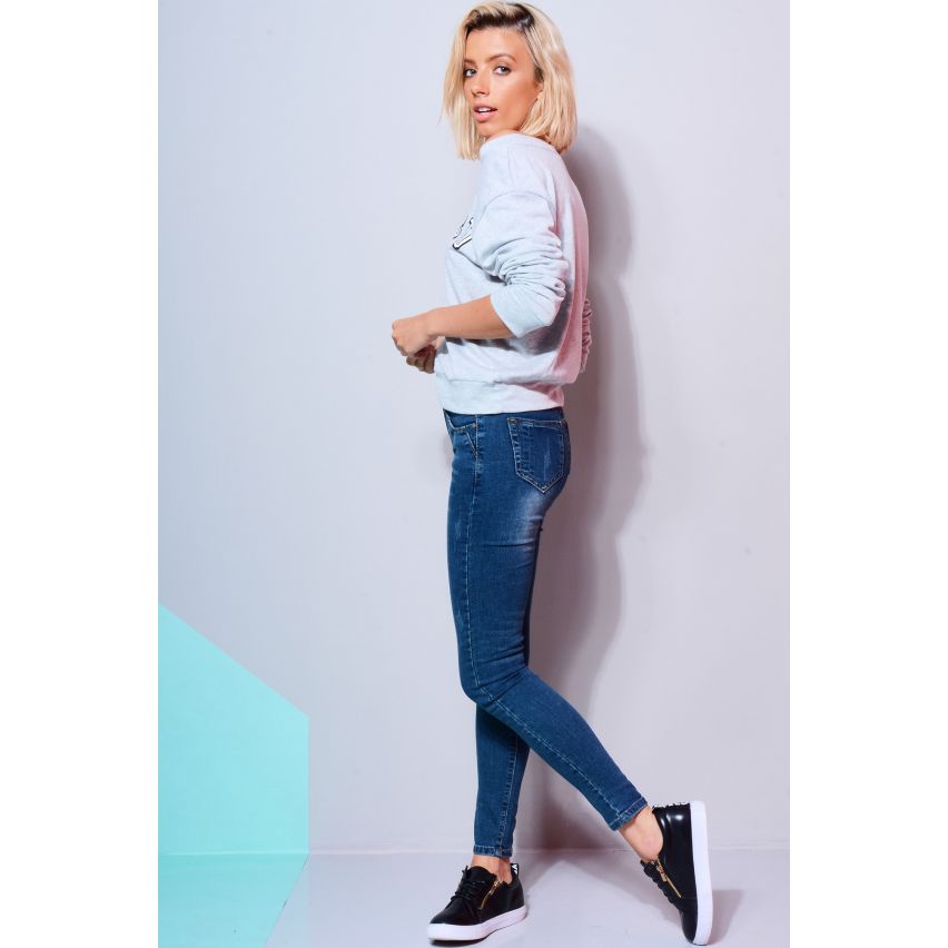 Lovemystyle Mergel grau Sweatshirt mit 