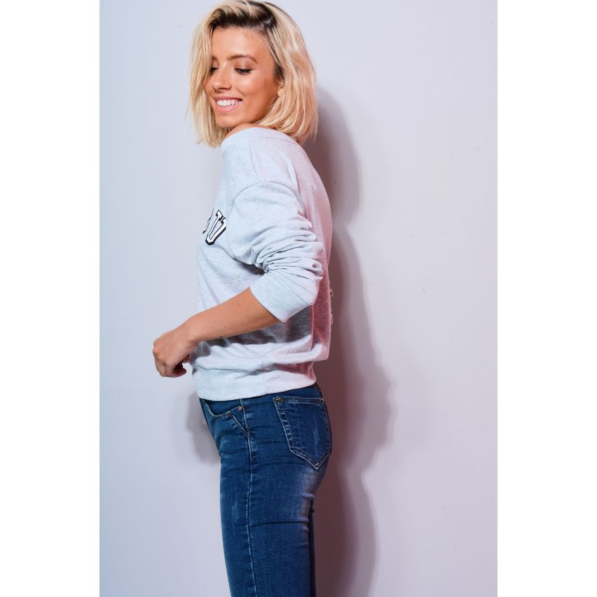 Lovemystyle Mergel grau Sweatshirt mit 