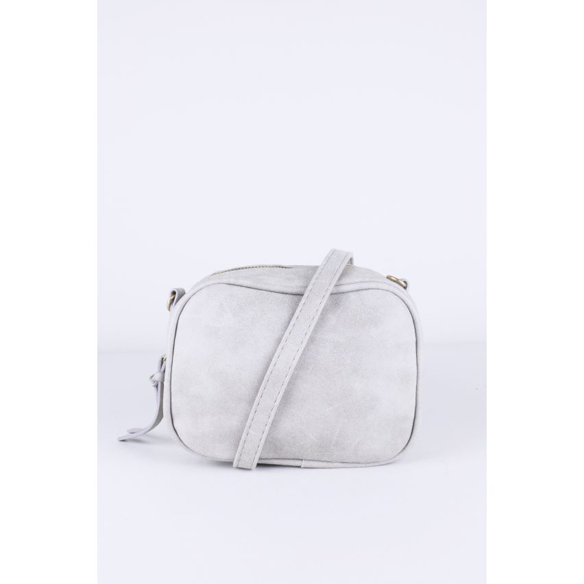 Lovemystyle kleine Faux Cross Body Bag In grau