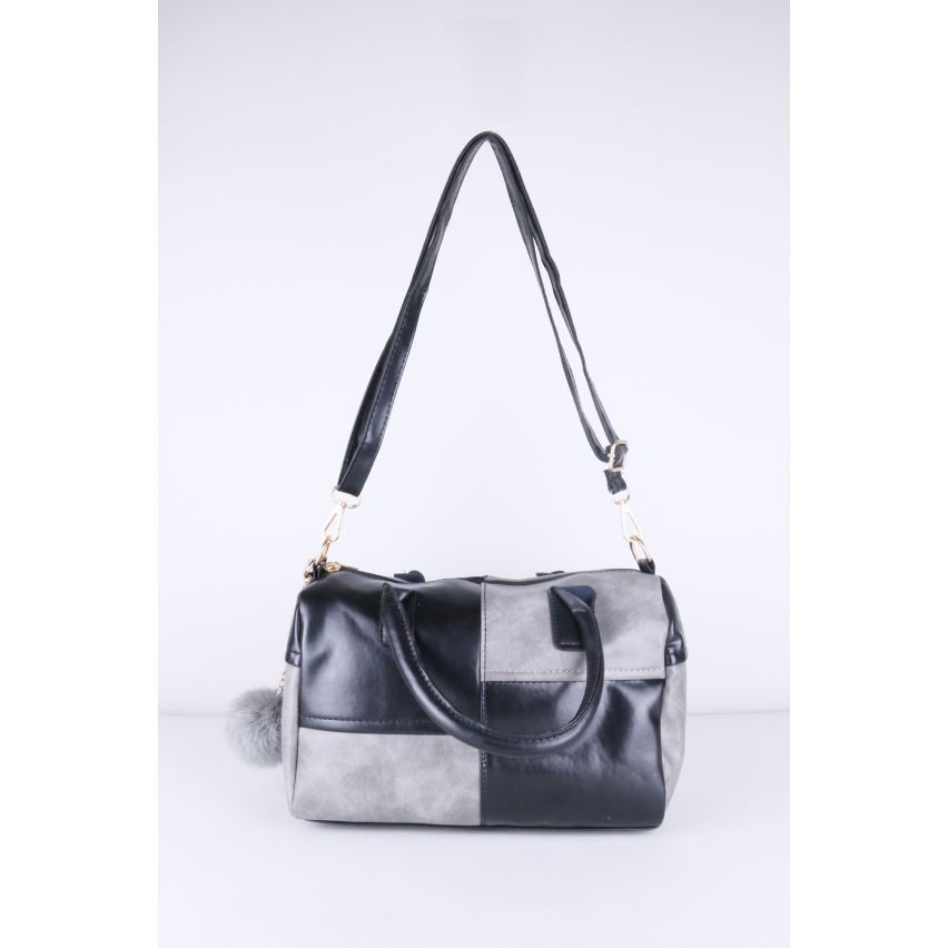 Lovemystyle zwart en grijs selectievakje handtas met pompoenen