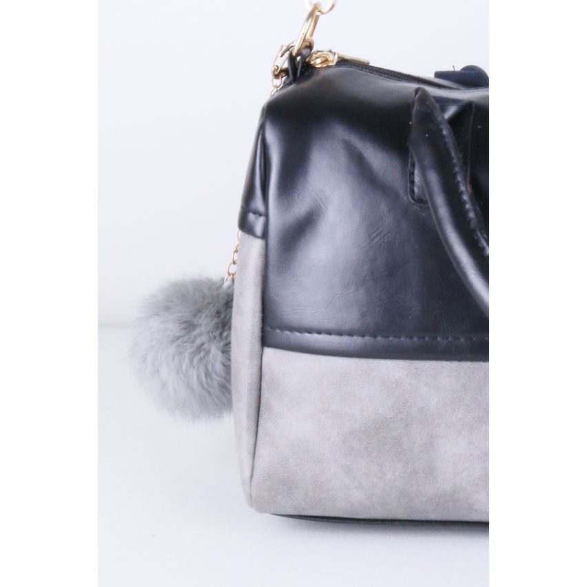 Lovemystyle zwart en grijs selectievakje handtas met pompoenen