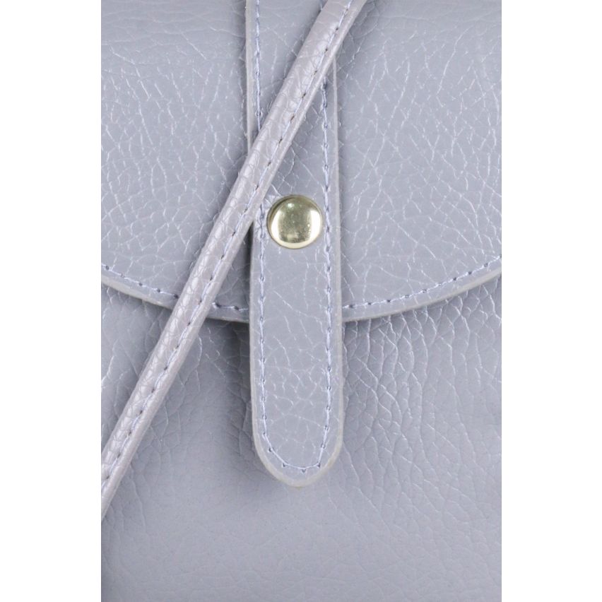 Lovemystyle Grey Cross Body Bag mit Popper-Verschluss