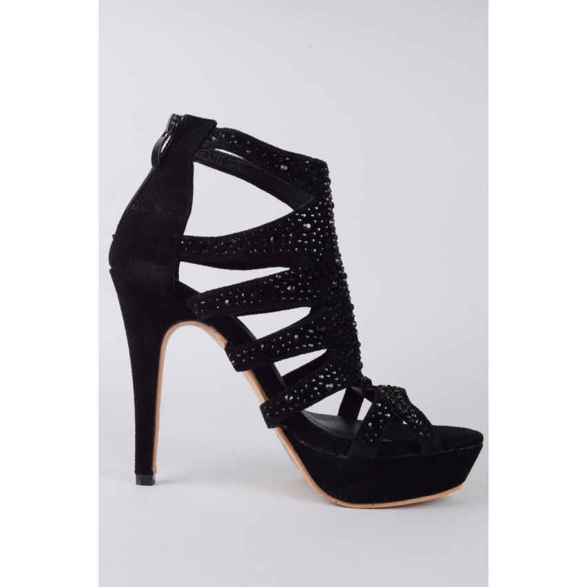 Lovemystyle verschönert Plateau-Heels In schwarz
