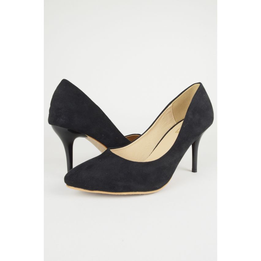Lovemystyle Black Velvet Heel Pumps