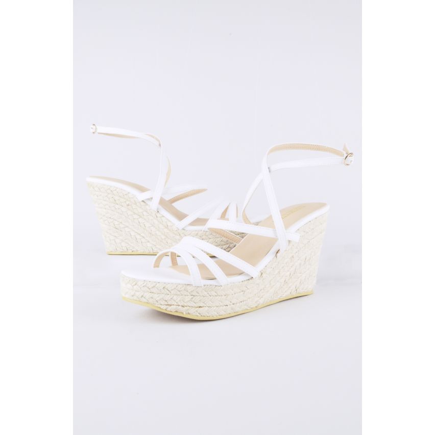 Lovemystyle Woven Keile mit weißen Doppel Riemen