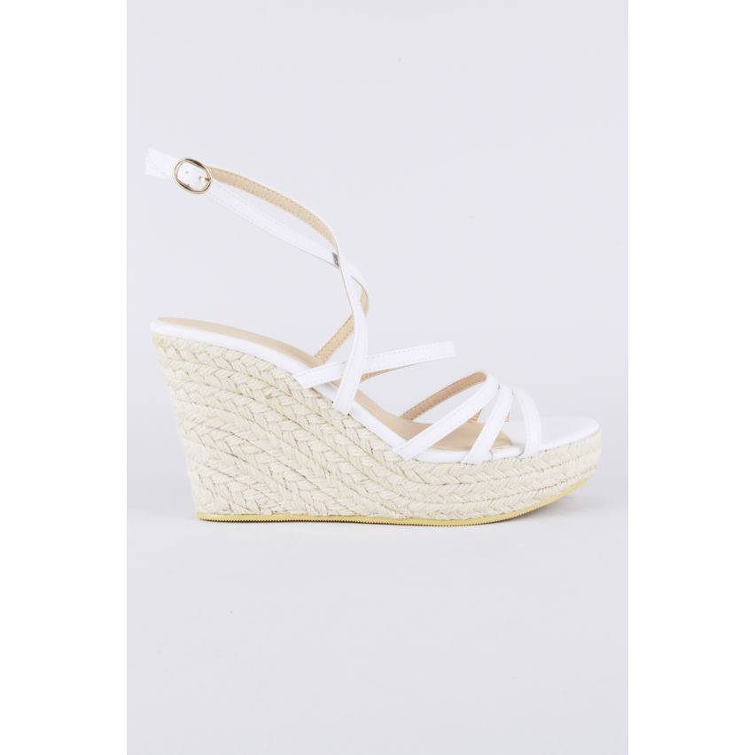 Lovemystyle Woven Keile mit weißen Doppel Riemen