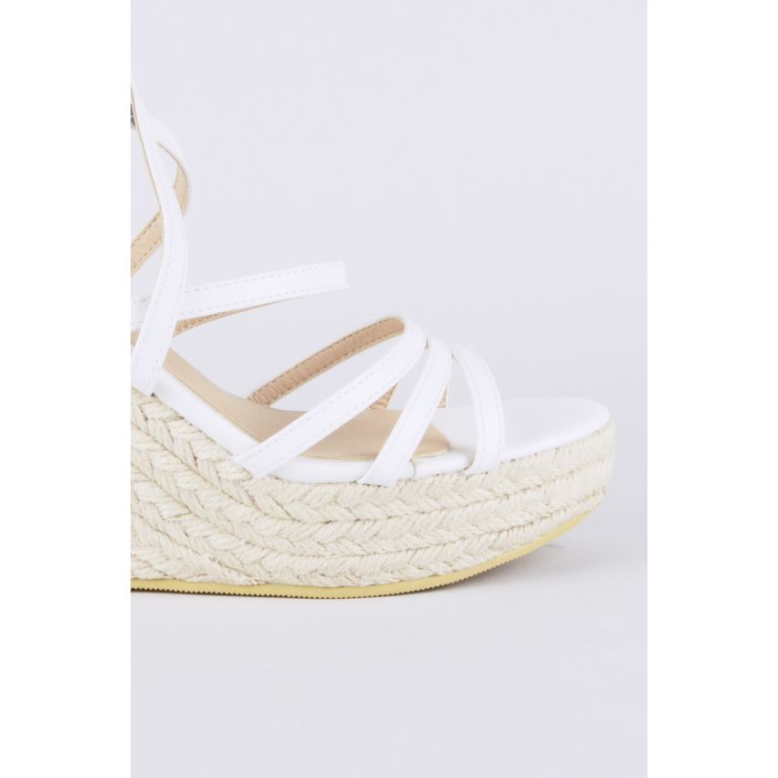 Lovemystyle Woven Keile mit weißen Doppel Riemen