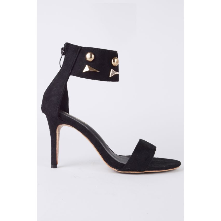 Lovemystyle Gold verziert Strap Heels In schwarz