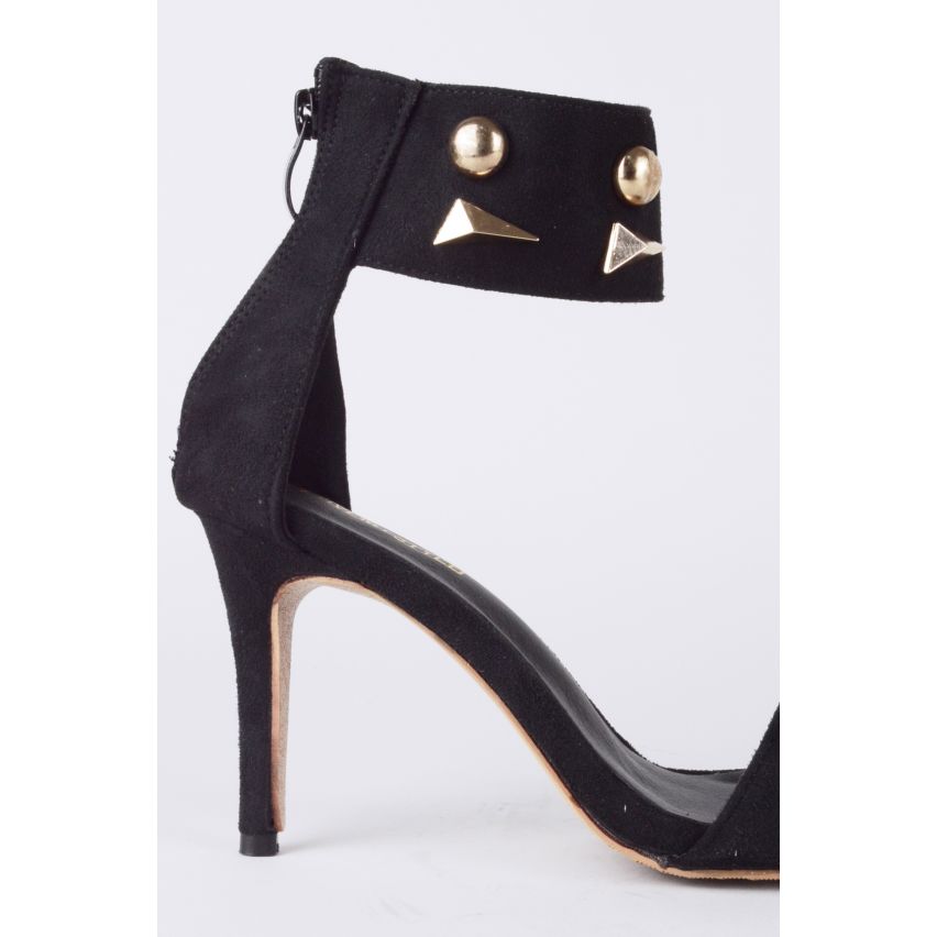 Lovemystyle Gold verziert Strap Heels In schwarz