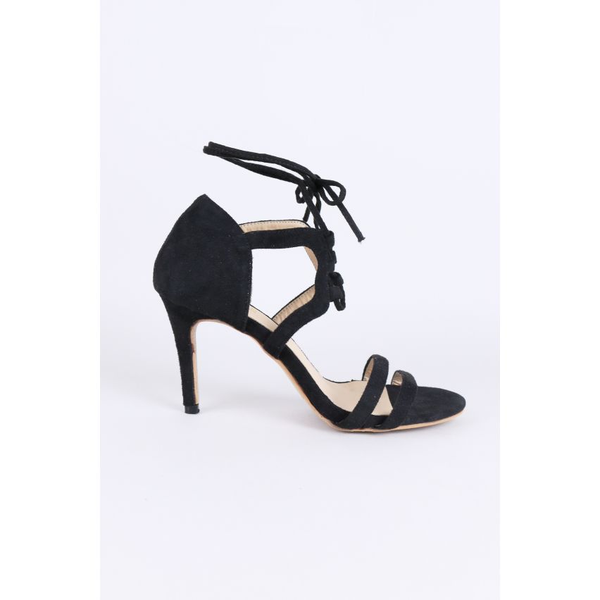 Lovemystyle Lace Up hak sandalen zwart