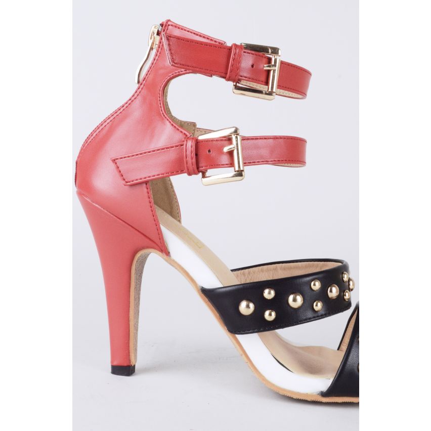 Lovemystyle Knöchel Krawatte besetzt Heels In schwarz