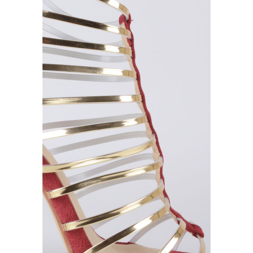 Lovemystyle rode hoge hakken met gouden bandjes