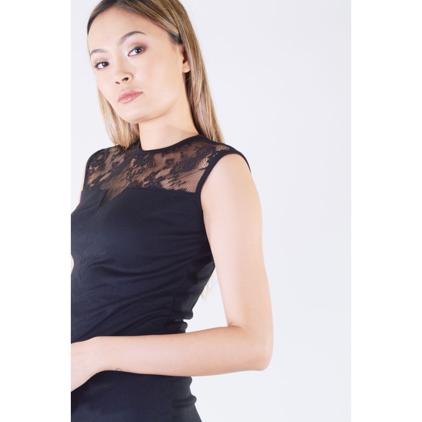 Lovemystyle Halterneck keten Midi jurk In Wit