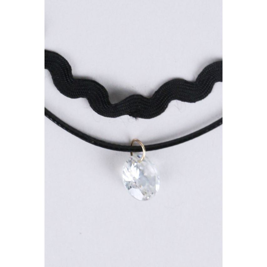 Double sangle Zigzag LMS et tour de cou pendentif Diamante