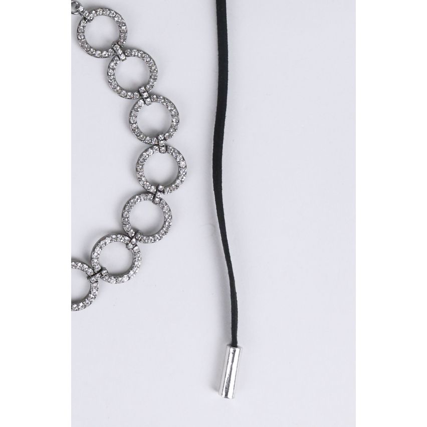 Lovemystyle dick Choker mit Tripple Kette Verschluss In schwarz