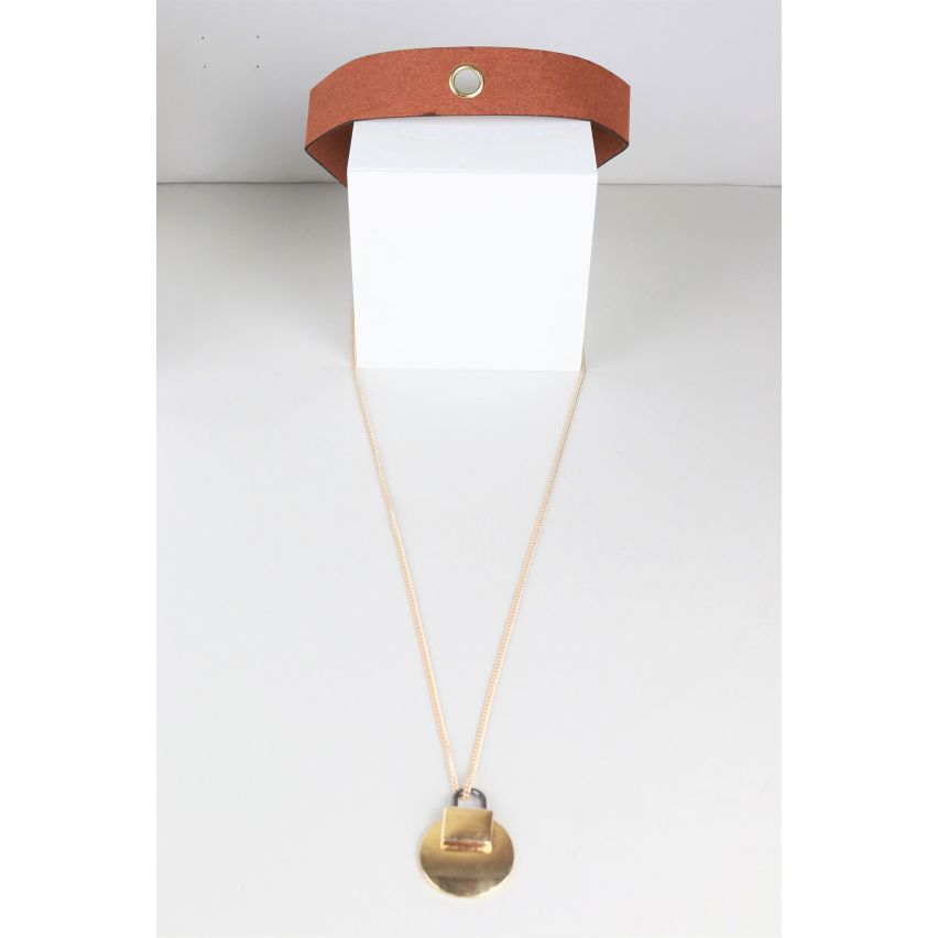 Lovemystyle Wildleder-Choker mit Sprung Vorhängeschloss
