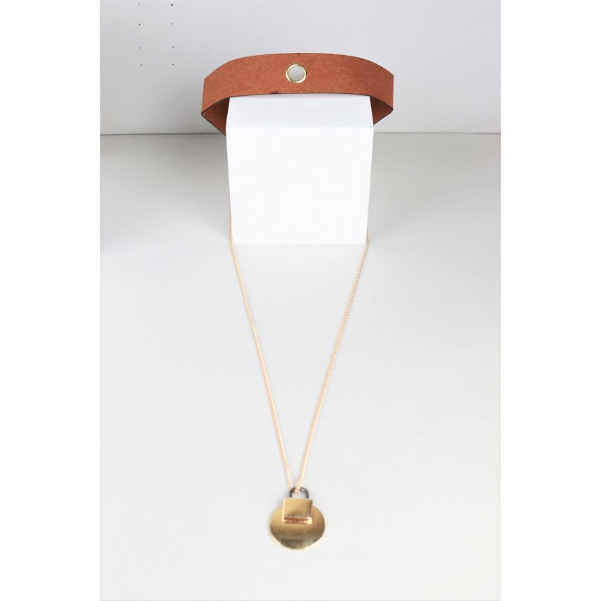 Lovemystyle Suede Choker With Plunge Padlock